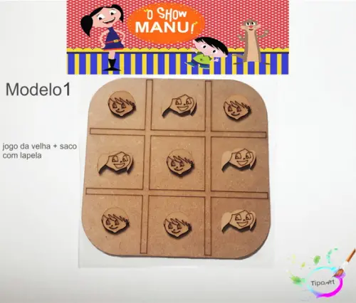 Jogo da Velha-jogo Cortado a Laser,sem Pintura-saco e Lapela