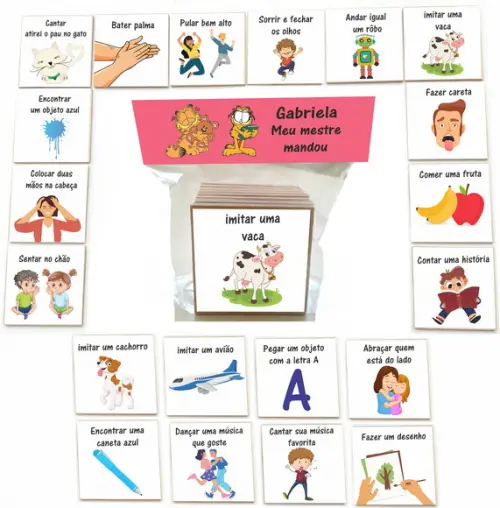 Jogo Meu Mestre Mandou mdf 20 Pças-garfield