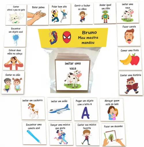 Jogo Meu Mestre Mandou mdf 20 Pças-homem Aranha