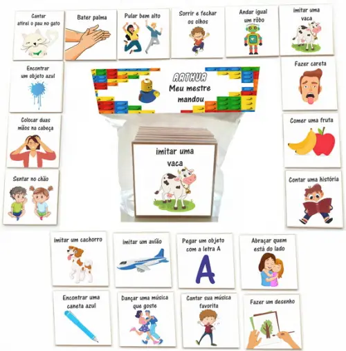 Jogo Meu Mestre Mandou mdf 20 Pças-lego