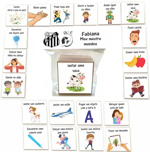 Jogo Meu Mestre Mandou mdf 20 Pças-peixe