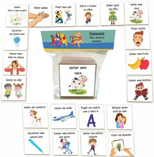 Jogo Meu Mestre Mandou mdf 20 Pças-pooh