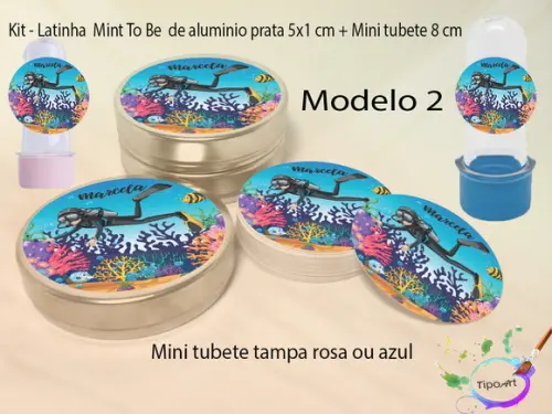 Kit Latinhas e Mini Tubetes - Aquário