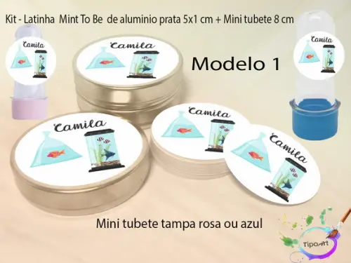 Kit Latinhas e Mini Tubetes - Aquário