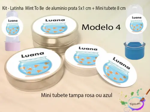 Kit Latinhas e Mini Tubetes - Aquário