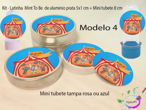Kit Latinhas e Mini Tubetes - Circo