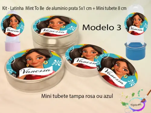 Kit Latinhas e Mini Tubetes - Elena de Avalor