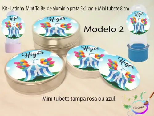 Kit Latinhas e Mini Tubetes - Circo