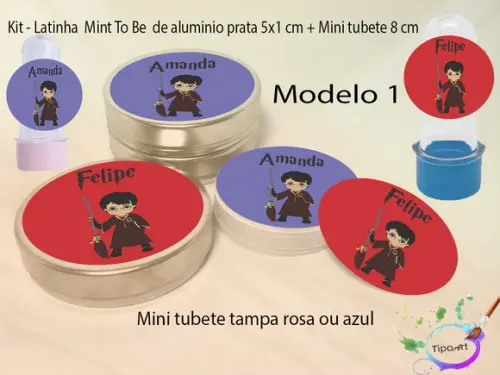 Kit Latinhas e Mini Tubetes - Harry Potter-modelo 1