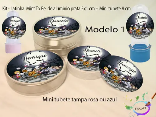 Kit Latinhas e Mini Tubetes - Halloween#2