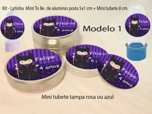 Kit Latinhas e Mini Tubetes - Malevola