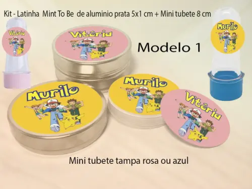 Kit Latinhas e Mini Tubetes - Pokemon