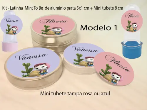 Kit Latinhas e Mini Tubetes - Sheriff Calie do Oeste