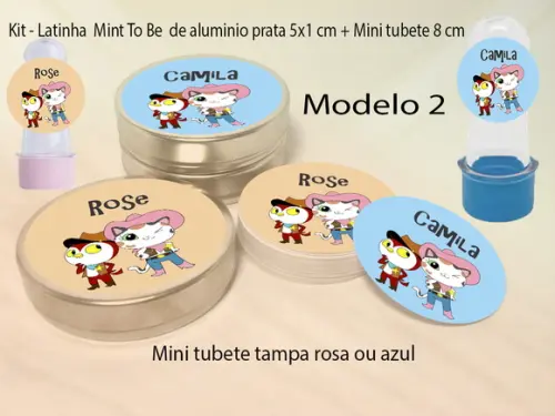 Kit Latinhas e Mini Tubetes - Sheriff Calie do Oeste