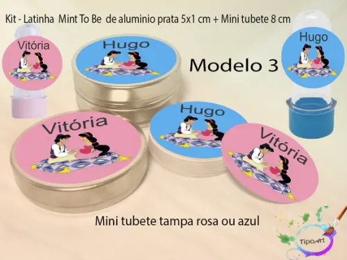 Kit Latinhas e Mini Tubetes -aladim