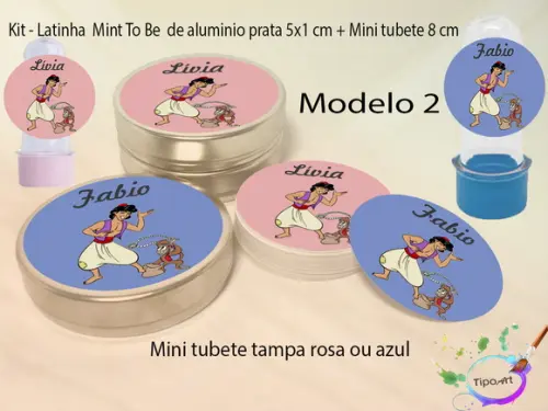 Kit Latinhas e Mini Tubetes -aladim