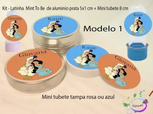 Kit Latinhas e Mini Tubetes -aladim