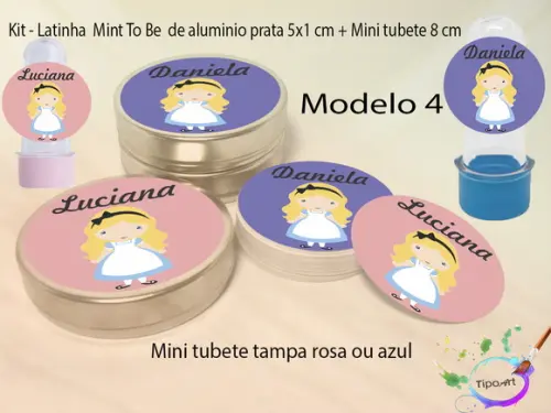 Kit Latinhas e Mini Tubetes -alice
