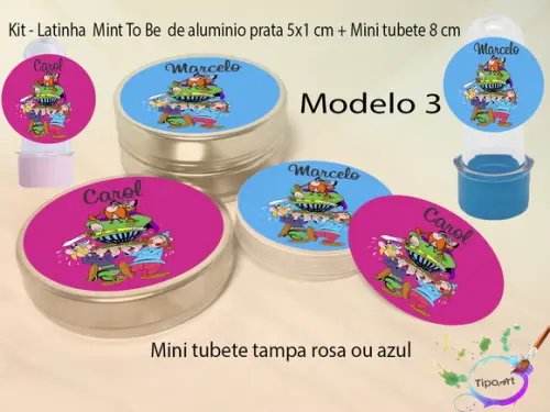 Kit Latinhas e Mini Tubetes -asterix