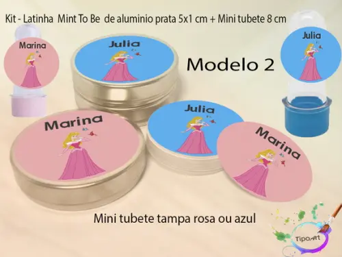 Kit Latinhas e Mini Tubetes -aurora