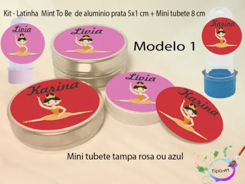 Kit Latinhas e Mini Tubetes -bailarina