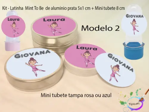 Kit Latinhas e Mini Tubetes -bailarina
