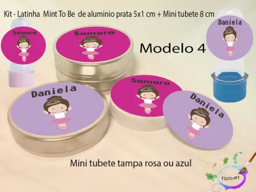 Kit Latinhas e Mini Tubetes -bailarina