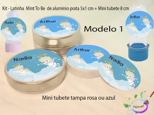 Kit Latinhas e Mini Tubetes -batizado