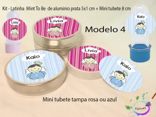 Kit Latinhas e Mini Tubetes -batizado