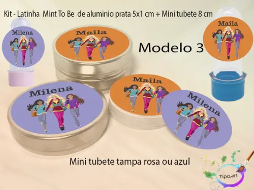 Kit Latinhas e Mini Tubetes -barbie