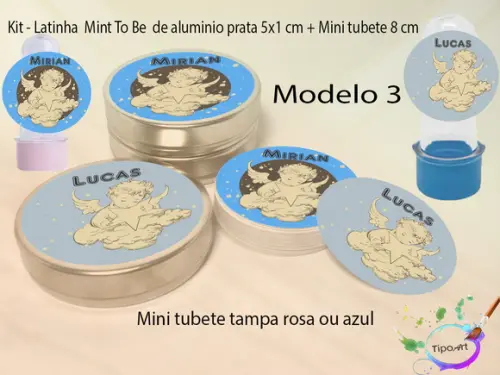 Kit Latinhas e Mini Tubetes -batizado