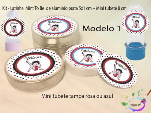 Kit Latinhas e Mini Tubetes -betty Boop