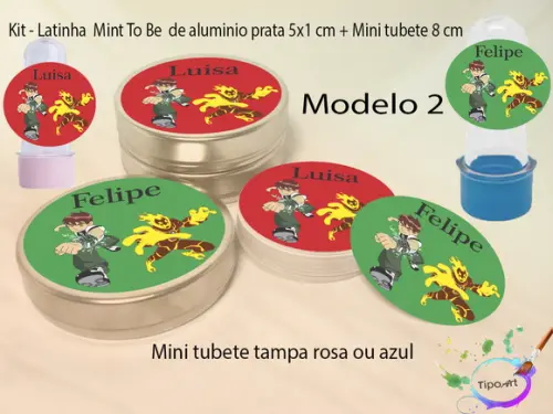 Kit Latinhas e Mini Tubetes -ben 10