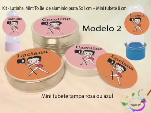 Kit Latinhas e Mini Tubetes -betty Boop