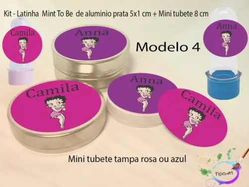 Kit Latinhas e Mini Tubetes -betty Boop