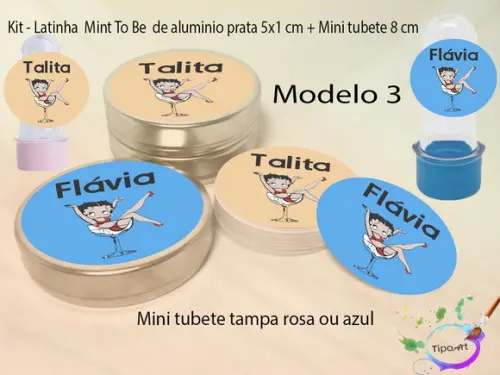 Kit Latinhas e Mini Tubetes -betty Boop