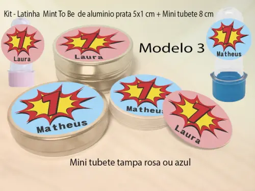 Kit Latinhas e Mini Tubetes -bomba