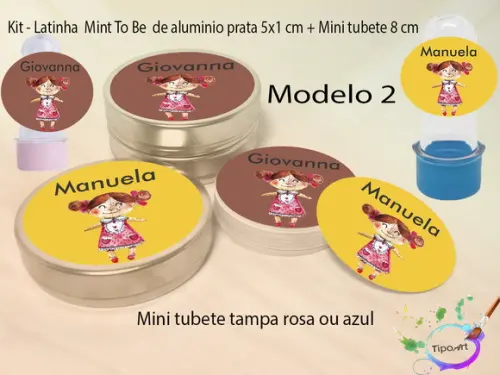 Kit Latinhas e Mini Tubetes -boneca