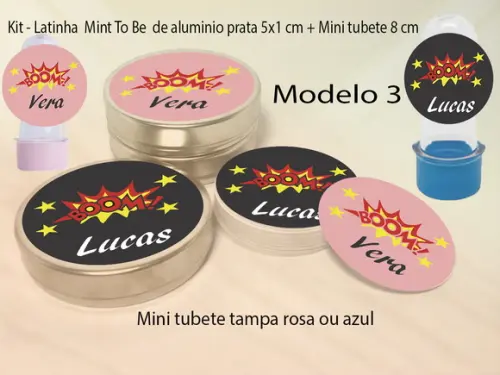 Kit Latinhas e Mini Tubetes -bomba