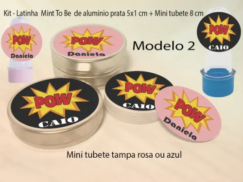 Kit Latinhas e Mini Tubetes -bomba