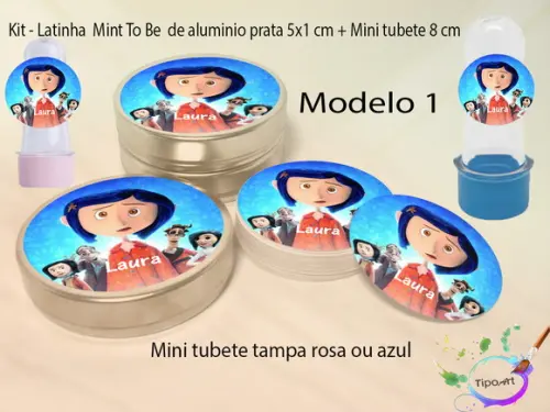 Kit Latinhas e Mini Tubetes -caroline e o Mundo Secreto
