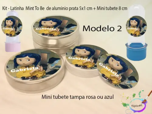 Kit Latinhas e Mini Tubetes -caroline e o Mundo Secreto