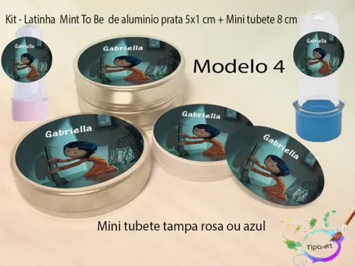 Kit Latinhas e Mini Tubetes -caroline e o Mundo Secreto