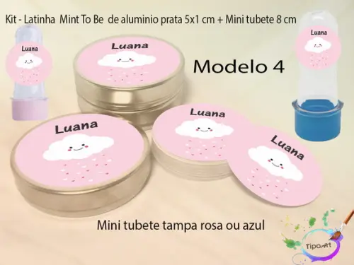 Kit Latinhas e Mini Tubetes -chuva de Amor