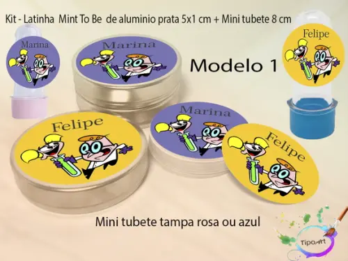 Kit Latinhas e Mini Tubetes -dexter