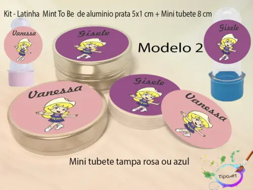 Kit Latinhas e Mini Tubetes -cowboy