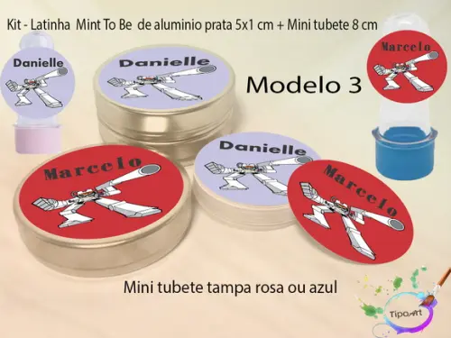 Kit Latinhas e Mini Tubetes -dexter