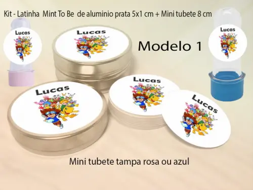 Kit Latinhas e Mini Tubetes -digimon