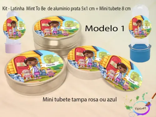 Kit Latinhas e Mini Tubetes -doutora Brinquedos