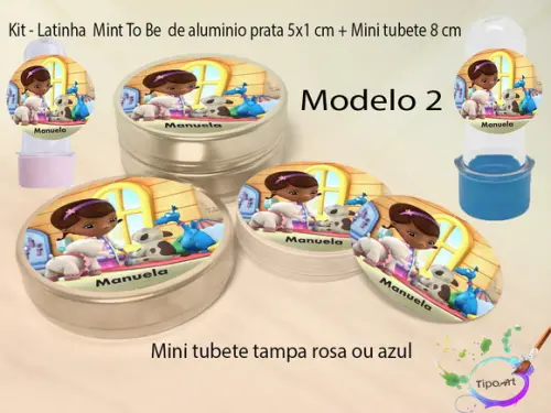 Kit Latinhas e Mini Tubetes -doutora Brinquedos